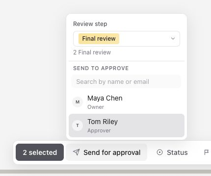 Final review selected for both posts before choosing a reviewer